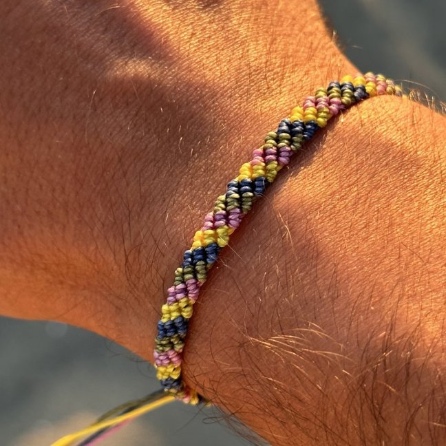 Pletený macrame náramek - BEACH