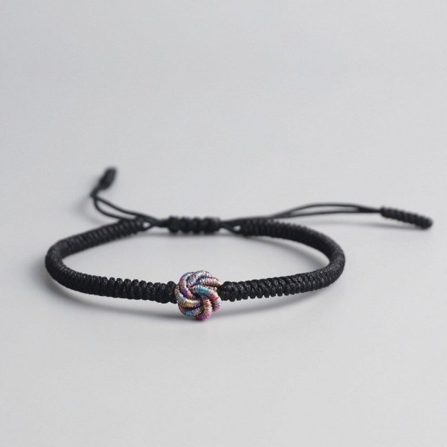Tibetský náramek pro štěstí - BLACK KNOT