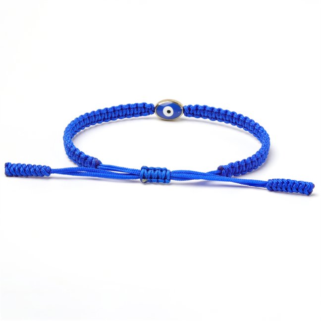 Náramek Evil Eye - Macrame Blue
