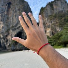Tibetský náramok - ČERVENÝ THIN