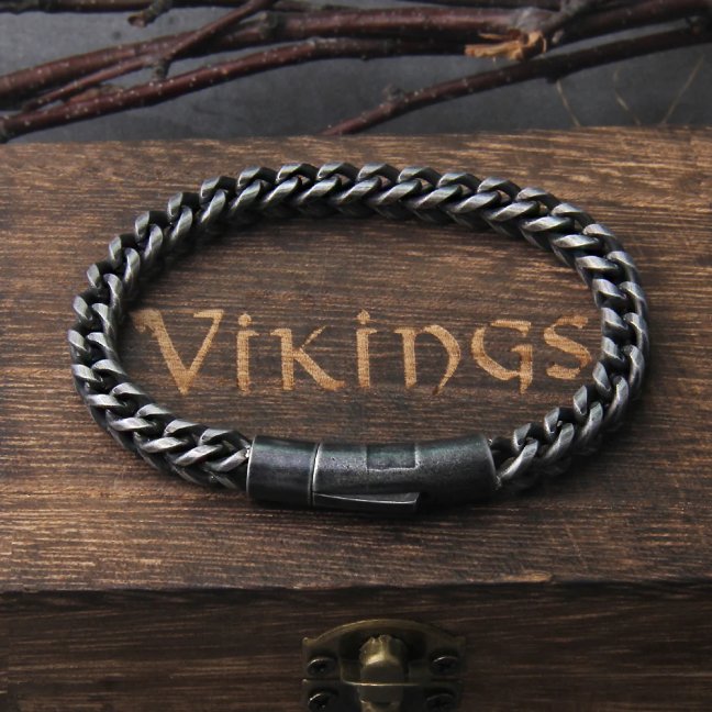 Vikingský náramek z chirurgické oceli - Punk