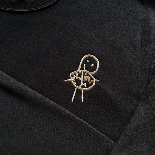 Dětská mikina s vlastnou výšivkou bez kapuce