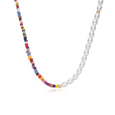Perlový korálkový choker