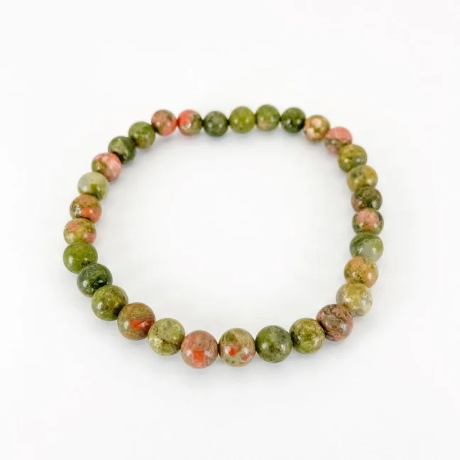 Náramek z minerálů - Unakit