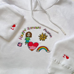 Mikina s vlastní výšivkou Premium