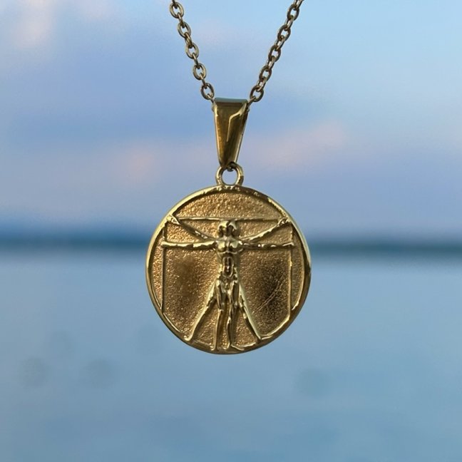 Retiazka z chirurgickej ocele - ZLATÝ VITRUVIAN