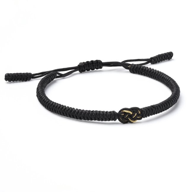 Tibetský náramok - BLACK DOUBLE KNOT