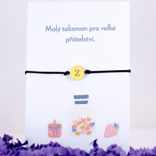 Náramok s gravírováním - KRUH - Farba komponent: Zlaté