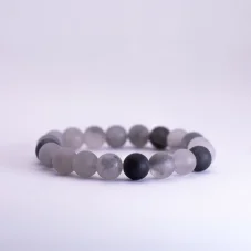 Náramok z minerálov - Zmatnený Kremeň