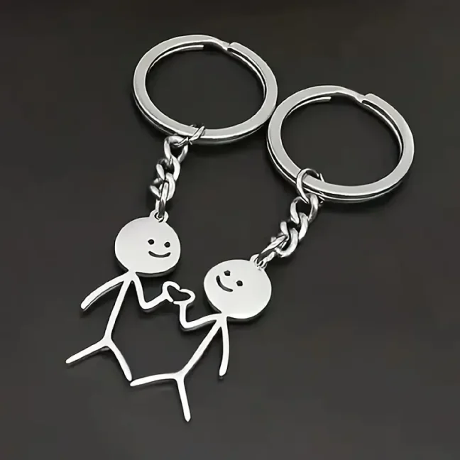 Kľúčenka pre páry z chirugickej ocele - Stickee
