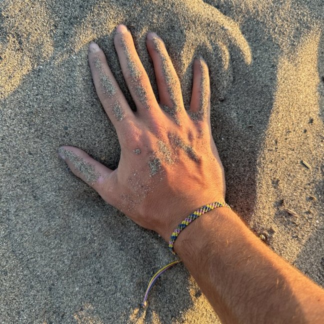 Pletený macrame náramek - BEACH