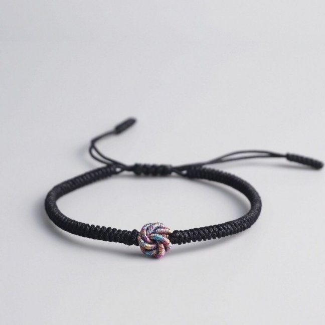 Tibetský náramek pro štěstí - BLACK KNOT