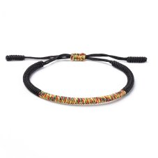 Tibetský náramek pro štěstí - ČERNÝ III