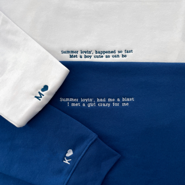 Mikina s vlastnou výšivkou bez kapuce