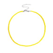 Korálkový choker - Žlutý