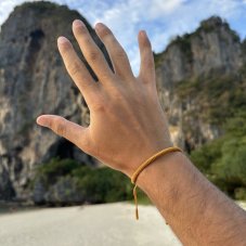 Tibetský náramek pro štěstí - ŽLUTÝ II