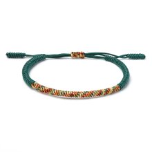 Tibetský náramek pro štěstí - ZELENÝ III