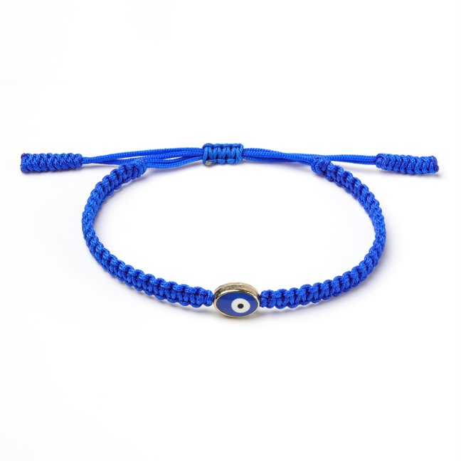Náramek Evil Eye - Macrame Blue