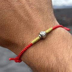 Tibetský náramek pro štěstí - WHEELIE RED