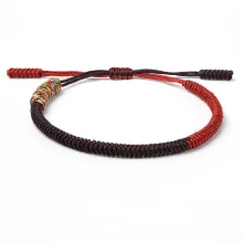 Tibetský náramok - ORANŽOVO-HNEDÝ