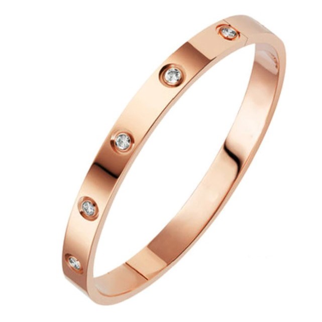 Dámský náramek BANGLE CRYSTAL ROSE GOLD