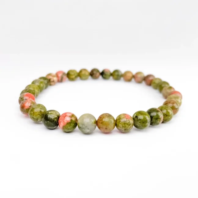 Náramek z minerálů - Unakit
