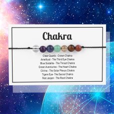 Šnúrkový náramok s minerálmi - CHAKRA