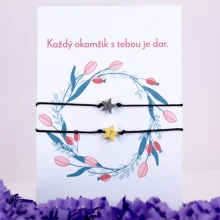 Šnúrkové náramky pre pary z ocele - HVIEZDA