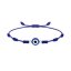Kabbalah náramek 7 uzlů - BLUE EVIL EYE